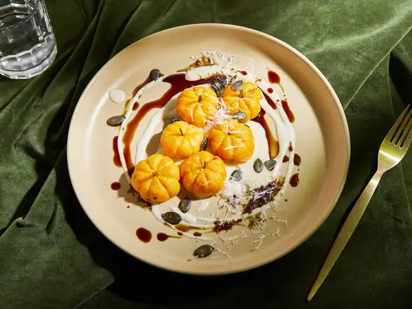 Ñoquis de calabaza con salsa cremosa de parmesano
