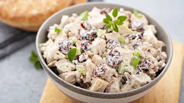 The Unexpected Dairy Addition That Gives Chicken Salad A Sweet Upgrade