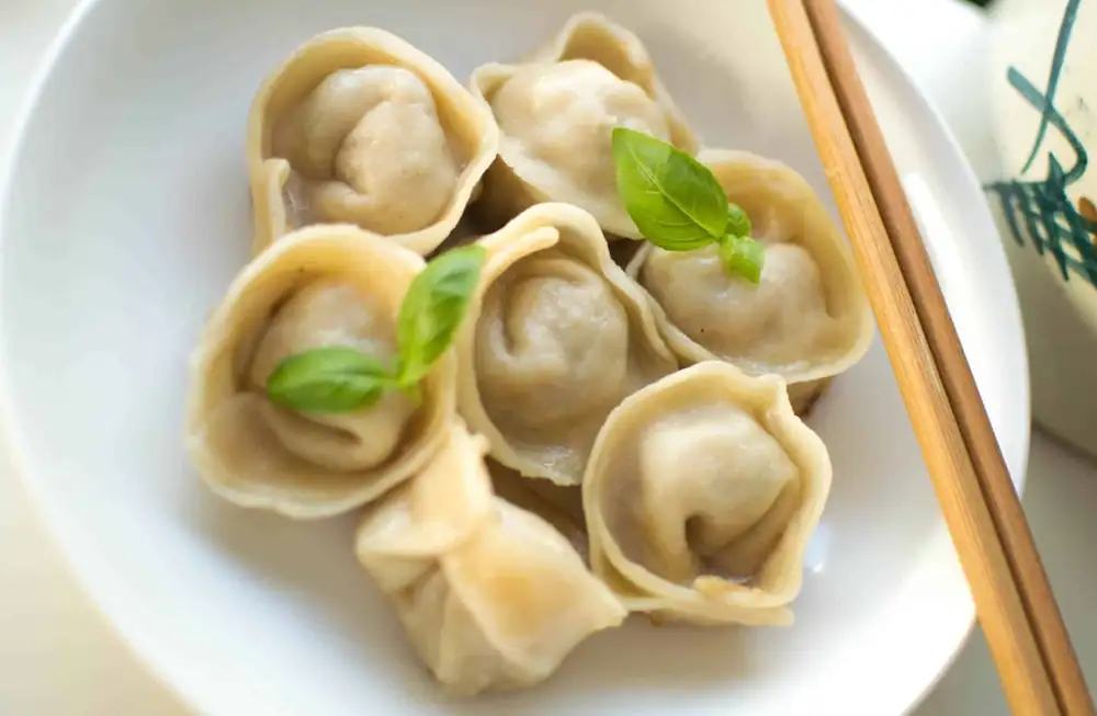 Asian Chicken Dumplings with Soy Dipping Sauce