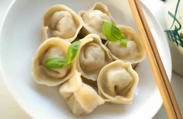 Asian Chicken Dumplings with Soy Dipping Sauce