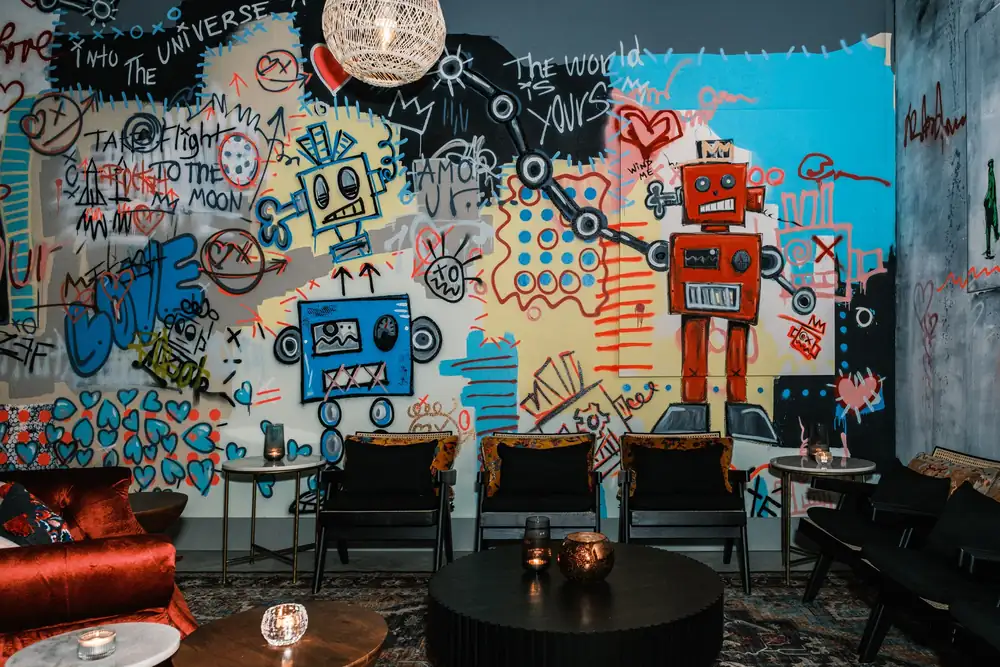 A New Paint-Splashed Parisian Cocktail Bar Opens With Flaming Absinthe Cocktails