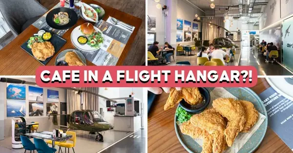 This Aviation-Themed Cafe Lets You Eat In A Hangar Overlooking Seletar Airport
