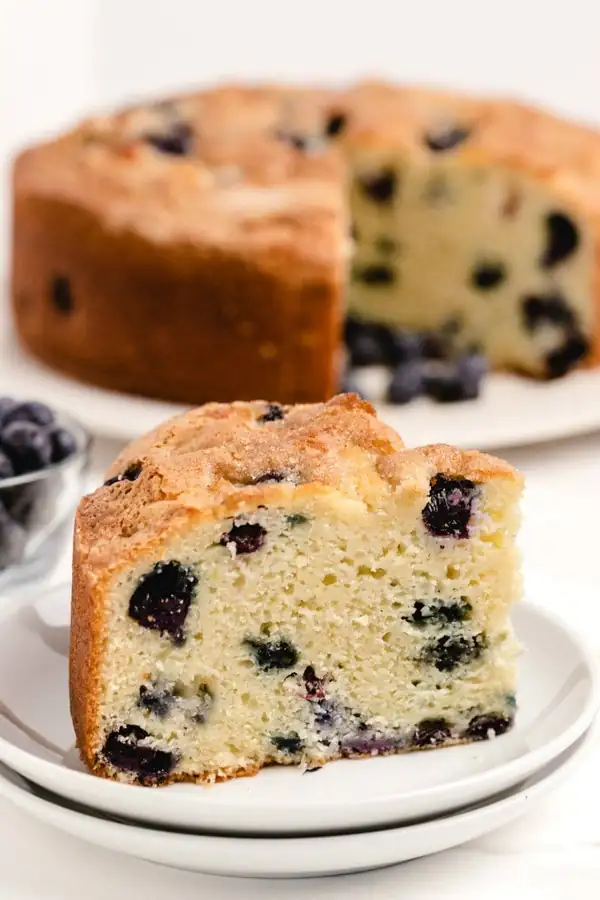 Pastel de arándanos con suero de leche
