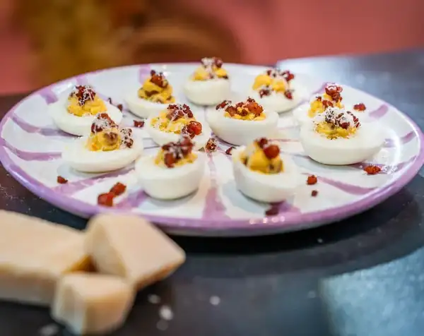 Carbonara deviled eggs