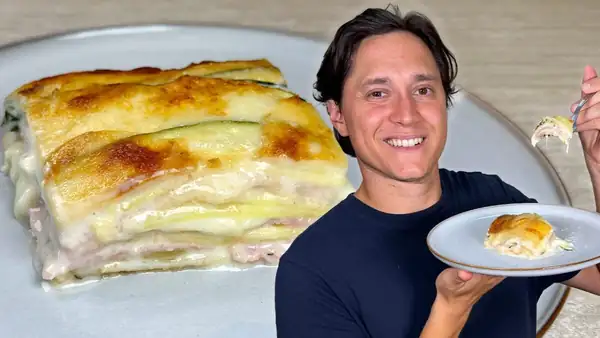 Parmigiana de calabacín blanco