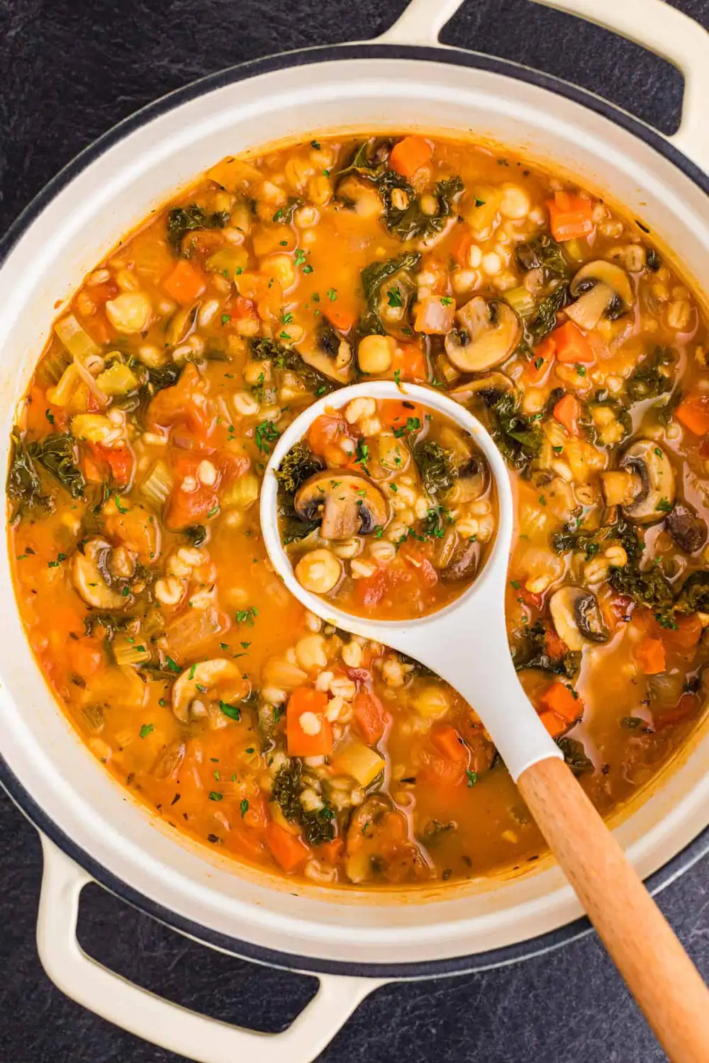 Sopa de cebada y verduras
