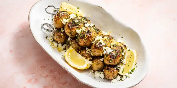 Barbecued Greek Lemon Baby Potatoes Recipe