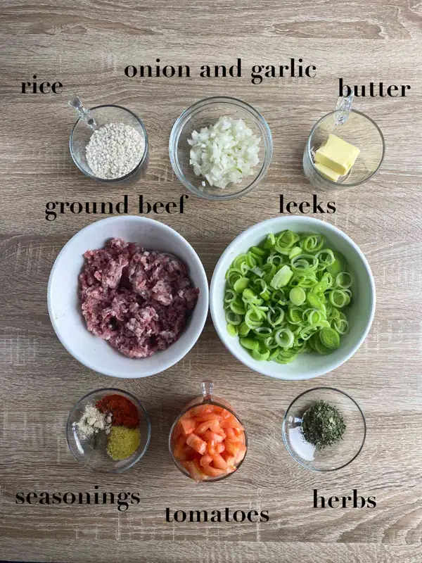 Leek Risotto with Ground Beef