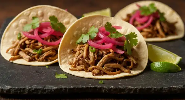 Vegan pulled mushroom taco recipe