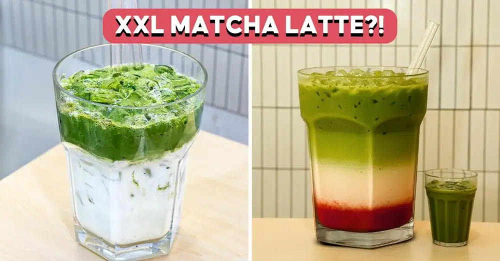 Consigue un Matcha Latte XXL de 5 litros que es más grande que tu cara en Bugis