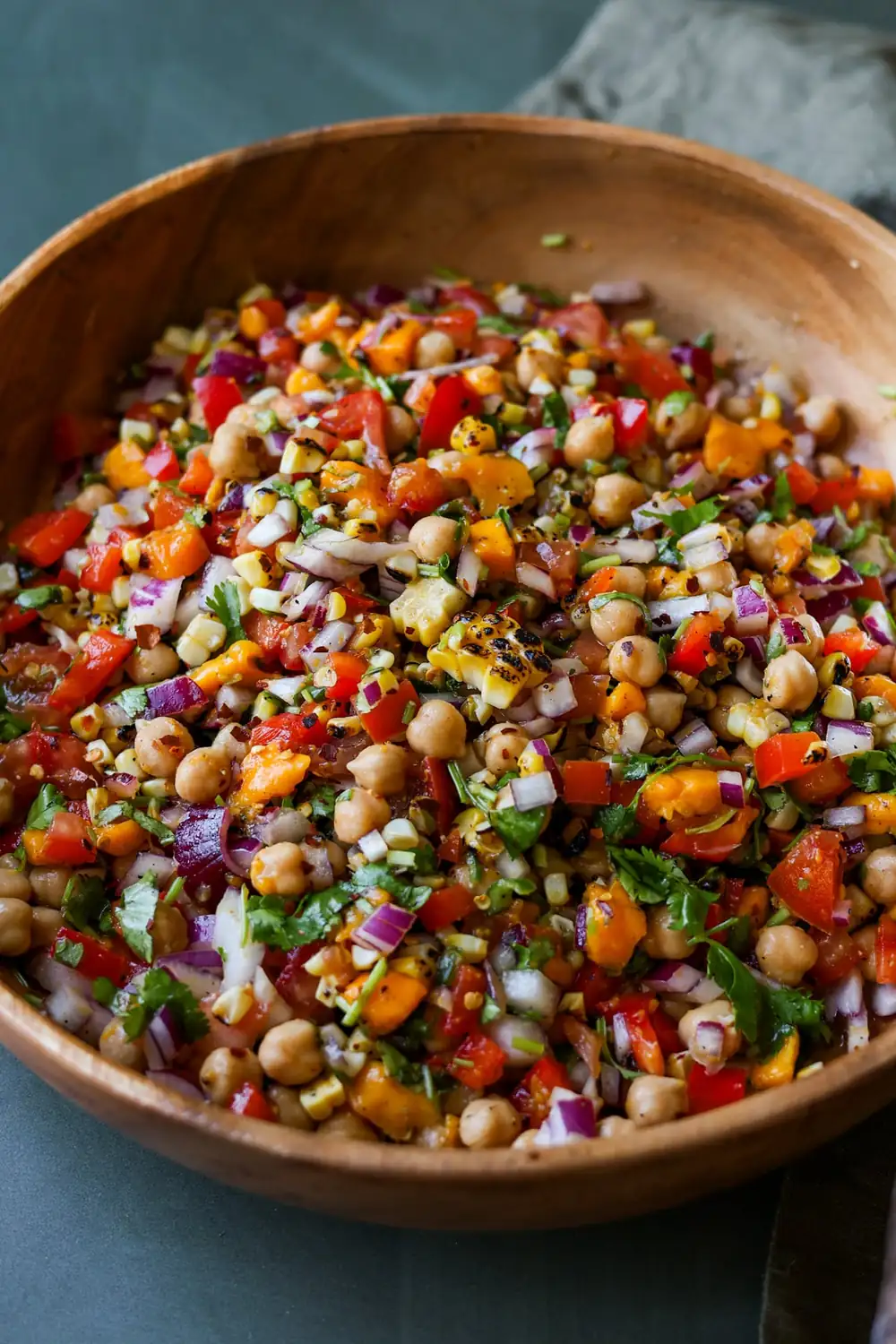 Mango Chickpea Salad (oil-free option)