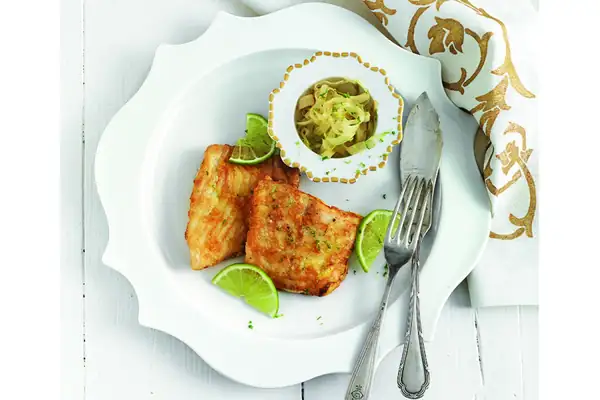 Golden Turbot Fillets with Cardoons and Lime