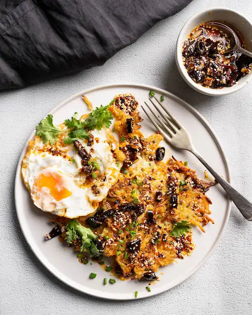Tortitas de patata al estilo Sichuan