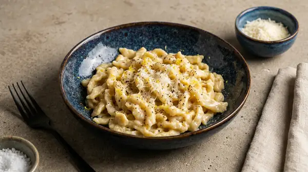 Cacio e Pepe con Spätzle para un plato cremoso de fusión