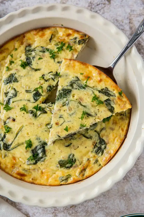 Crustless Spinach and Cheese Quiche