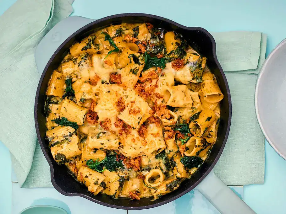 One-Pan Pasta with Spinach