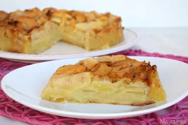 Tarta de manzana cremosa