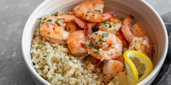 Butter Shrimp and Lemon Cauliflower Rice