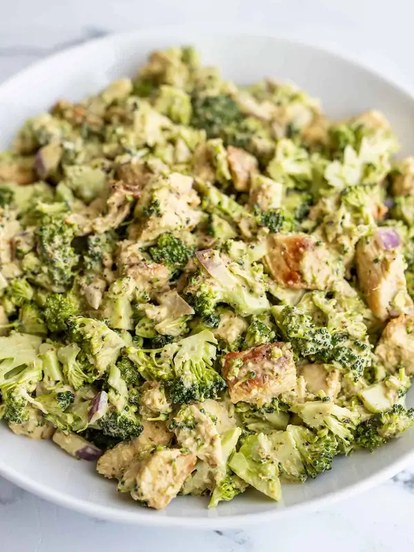 Pesto Chicken and Broccoli Salad