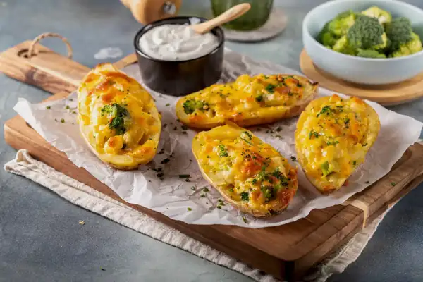 Broccoli & Cheese Stuffed Baked Potatoes