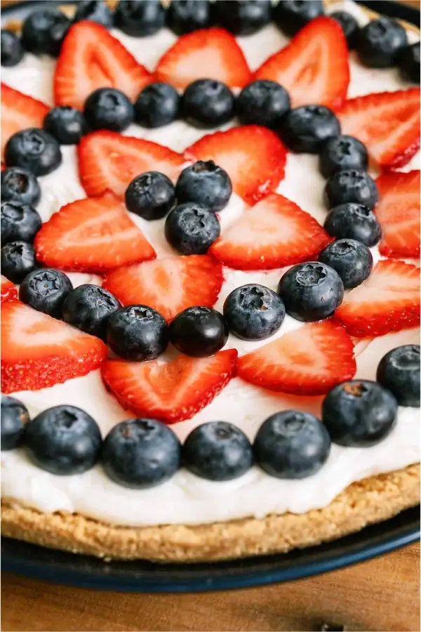No Bake Patriotic Fruit Pizza Recipe