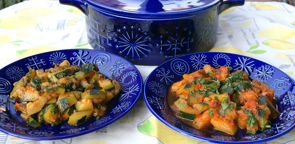 Moroccan Zucchini or Courgette Salad with Chermoula