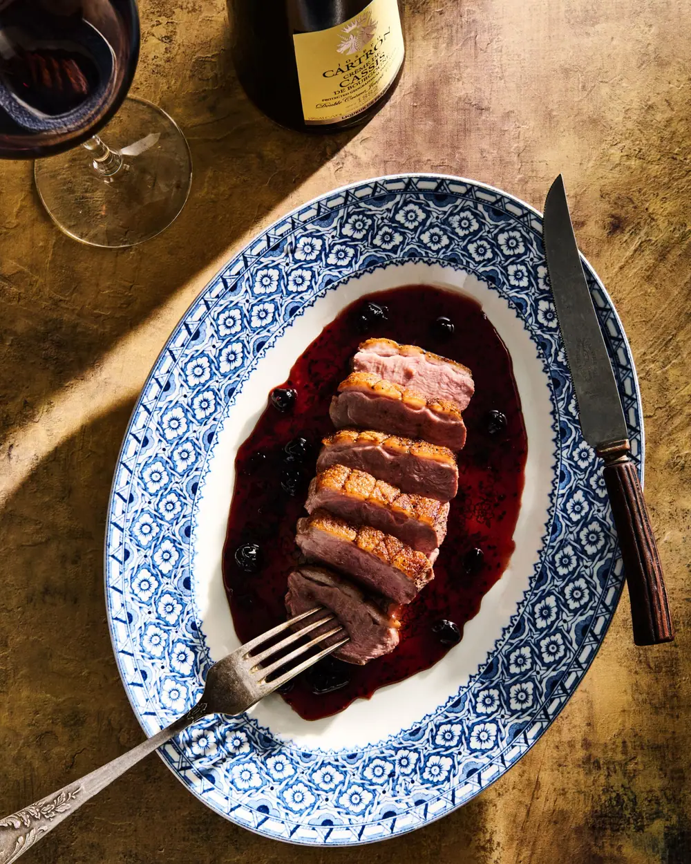 Crispy Duck Breast With Black Currant Gastrique Recipe