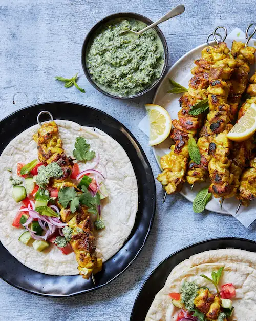 Indian-style Chicken Souvlaki