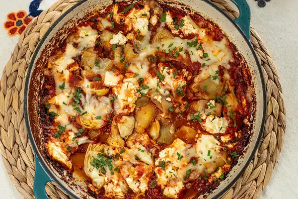 Artichoke Saganaki Dip