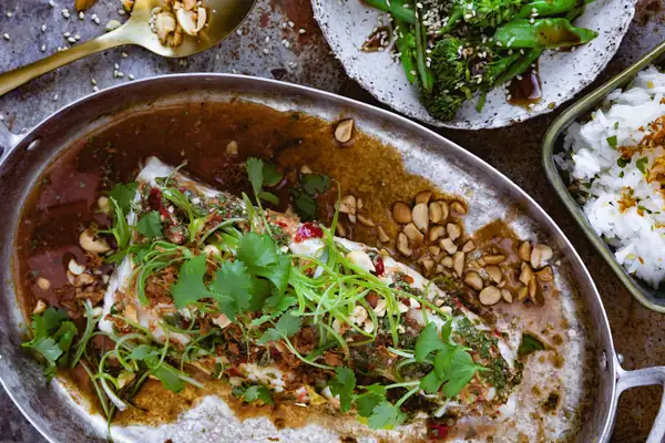 Thai-inspired oven-baked cod