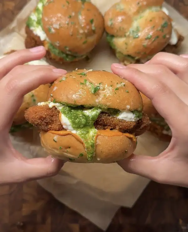Chicken Vodka Parm Garlic Knot Sliders