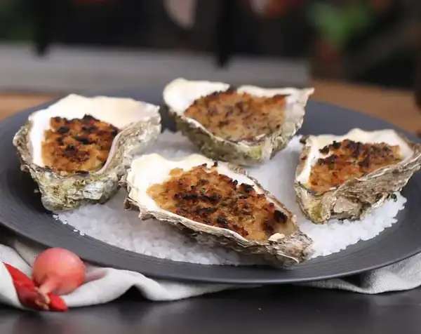 Gratinated oysters