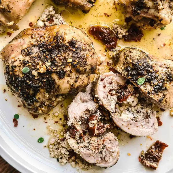 Feta Stuffed Chicken Thighs