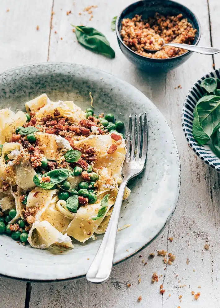 Pappardelle with breadcrumbs