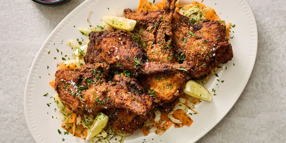 Cajun Fried Rabbit With Carrot Slaw Recipe