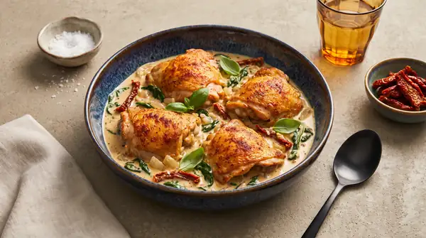 Simply delicious! Creamy Tuscan-style chicken with spinach