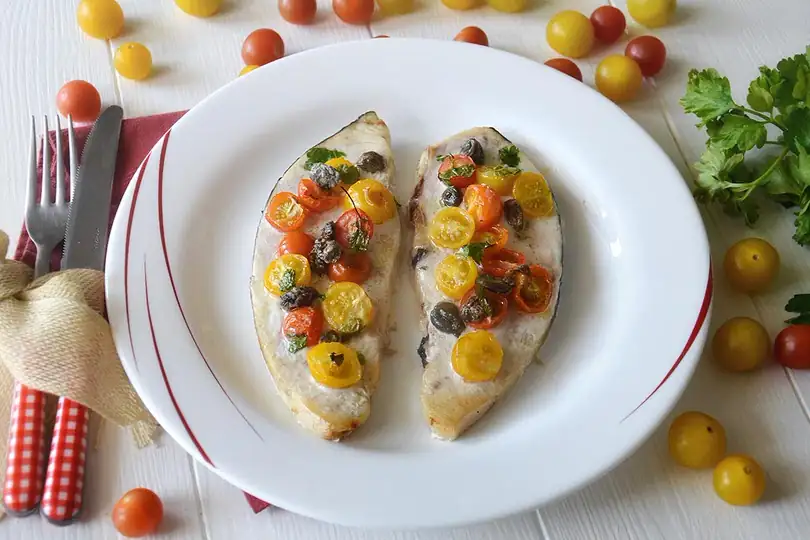 Baked swordfish