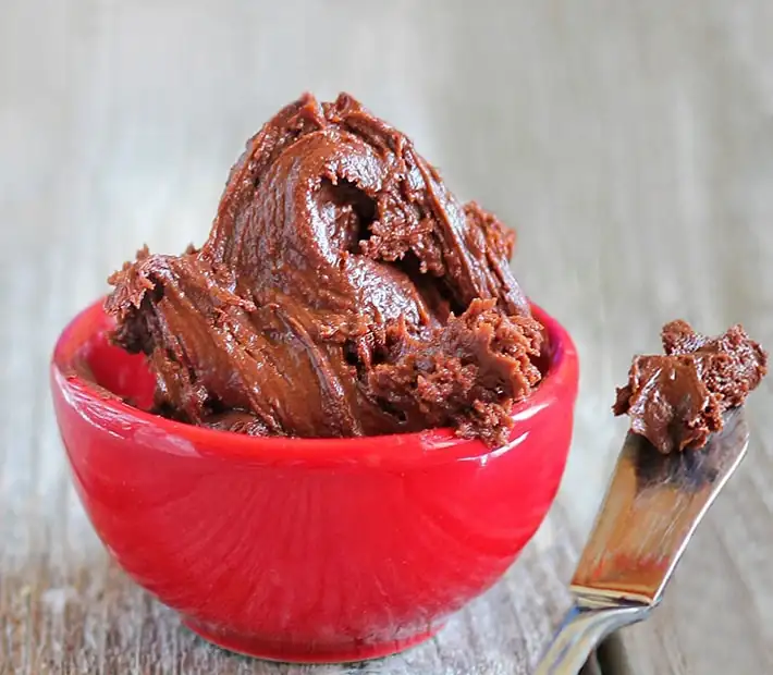Glaseado de chocolate saludable