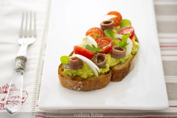 Avocado and anchovy toast