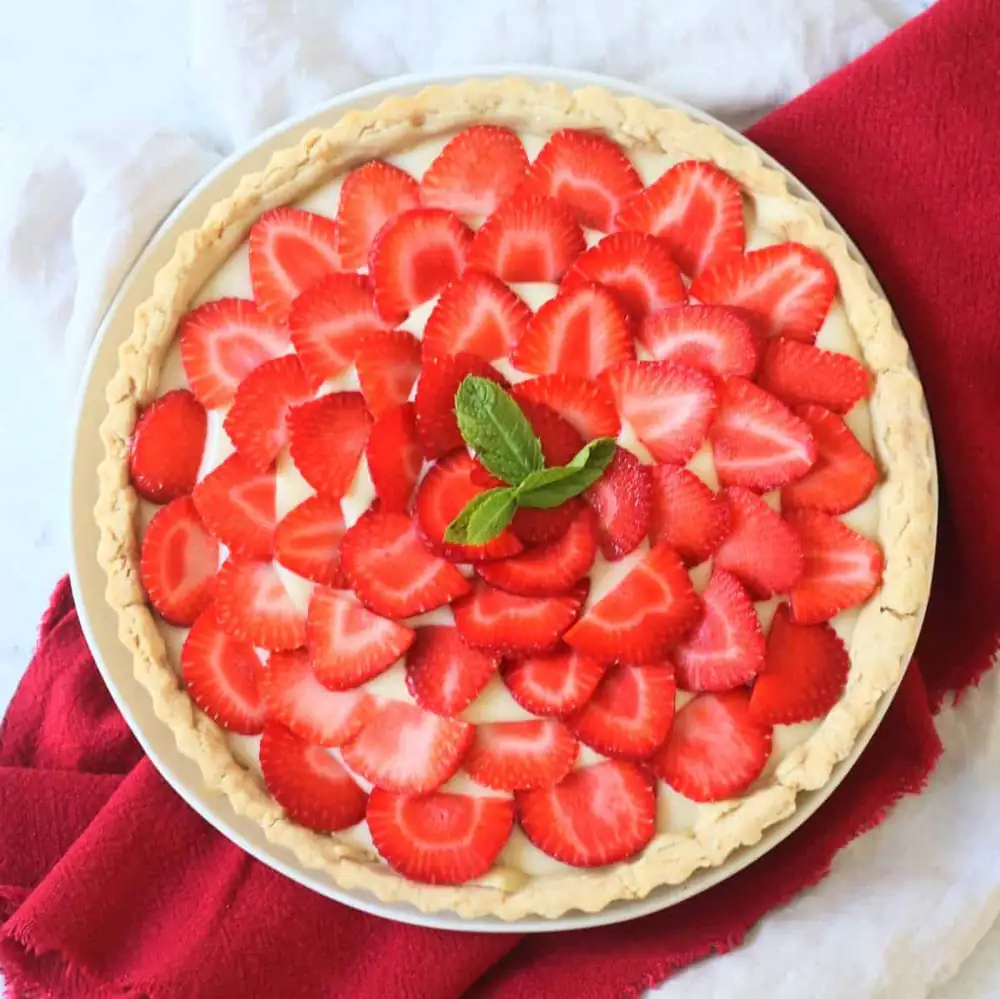 Vegan Tarte Aux Fraises (Vegan Strawberry Tart)