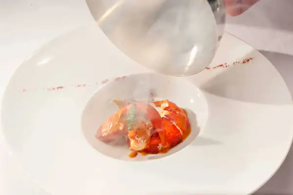 Smoked & Poached Lobster on Parsnip Puree & Paprika Butter Sauce
