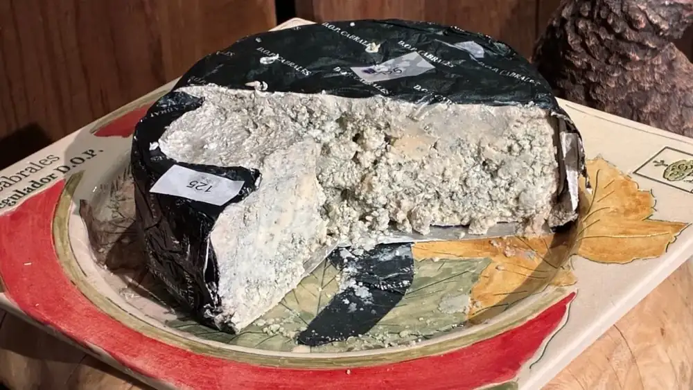 A Cabrales cheese was auctioned for 37,500 euros and is the most expensive cheese in the world
