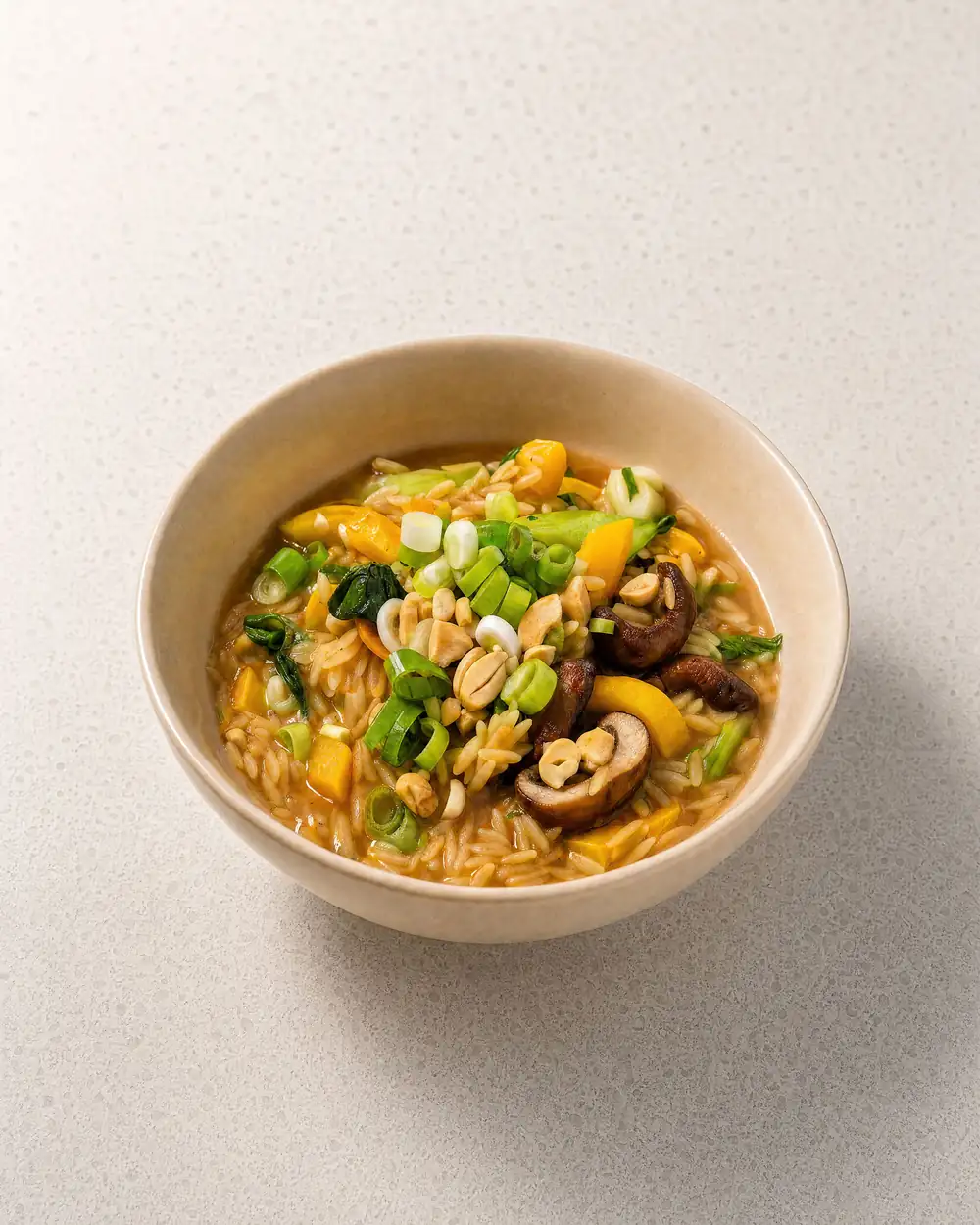 Asian noodle stew with mushrooms