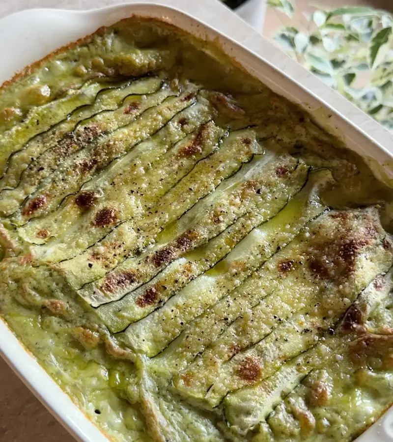 Lasagna with Zucchini, Pesto and Lemon Recipe