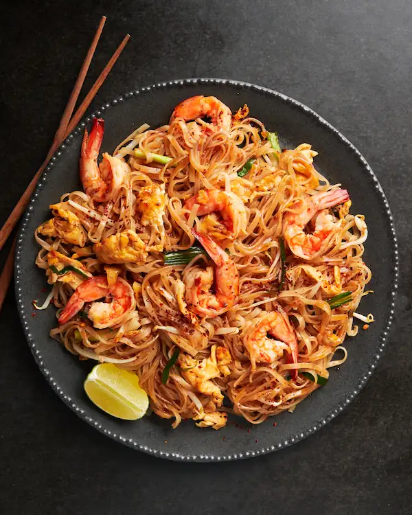Fideos de gambas Korat (Pad mee Korat goong)