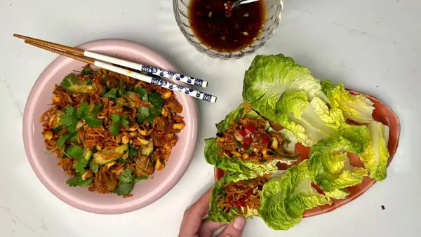 Iman and Leena's crispy rice salad boats