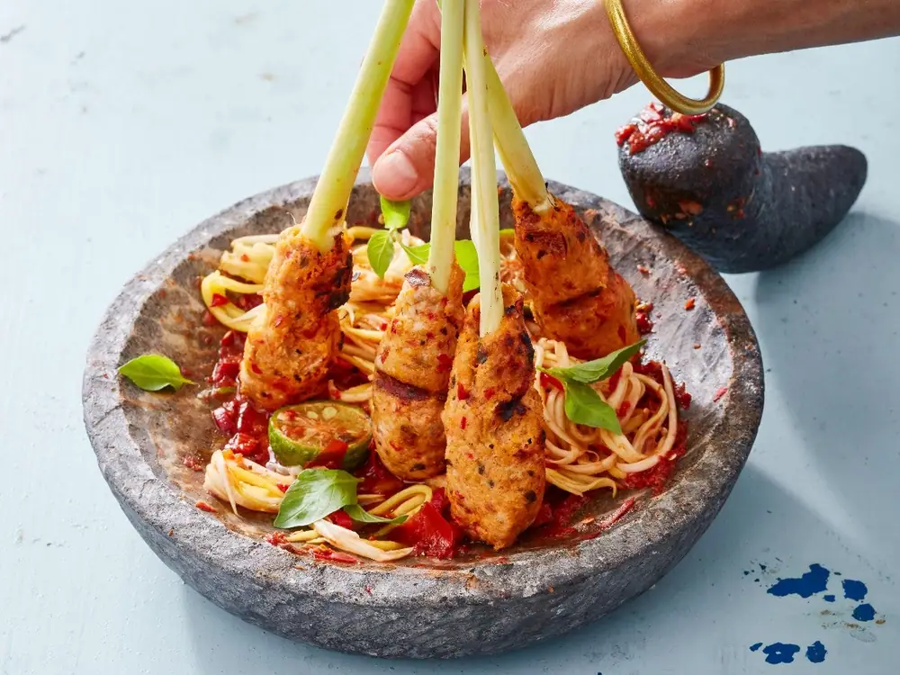 Fish Satay Balinese Recipe (Sate Lilit)
