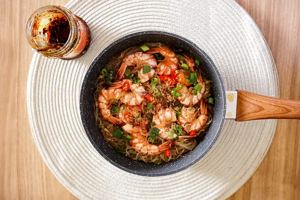 Chinese Garlic Prawn Vermicelli Pot Recipe