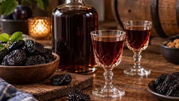 Licor de ciruelas pasas casero sin azúcar: una textura espesa y un aroma intenso
