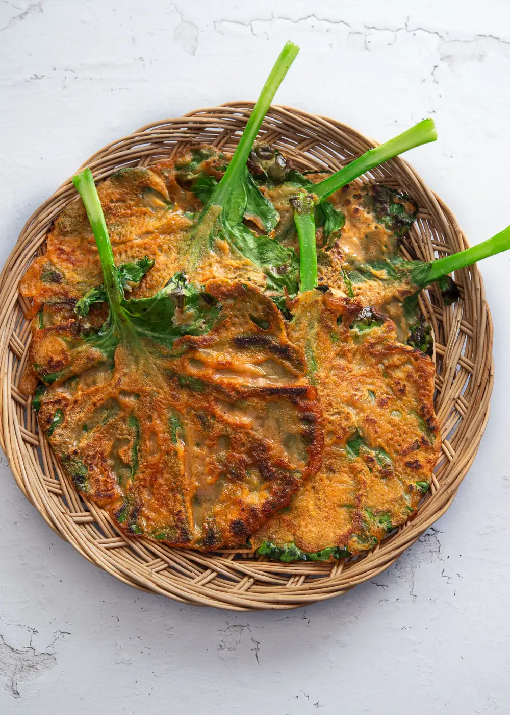 Kale Gochujang Pancakes (Jangtteok)
